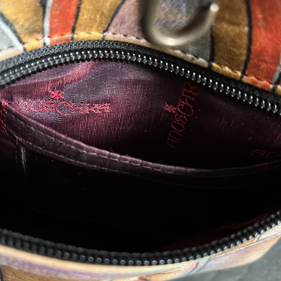 Anuschka Hand Painted Leather Boho Crossbody Bag - Picture 15 of 16